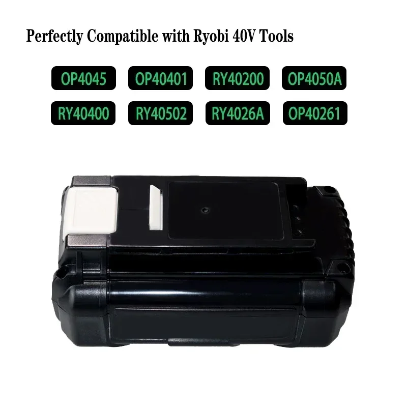 40V 6000mAh/8000mAh/10000mAh Li-ion Power Tools Replacement Battery, for Ryobi OP4050 RY40502 RY40200 RY40400