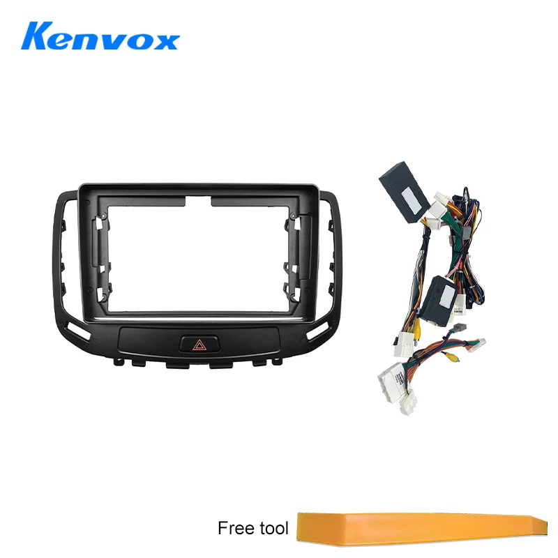 KENVOX Car Android Radio Frame For Infiniti G4 G25 G35 G37 2006 2013 9 inch 2DIN Fascia Stereo Panel Harness Wire Canbus Box