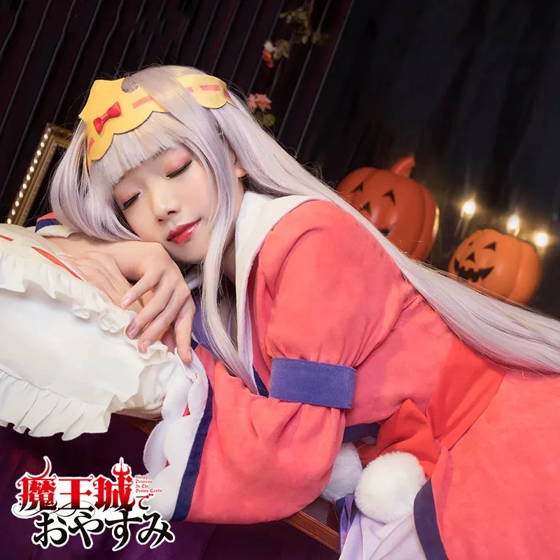 

2025 11 Sleepy in the Demon Castle Maoujou de Oyasumi Princess Syalis, карнавальный костюм, женское милое платье, полный комплект парика