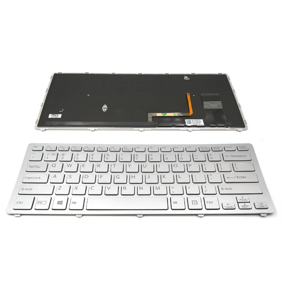 

New Laptop Keyboard for Sony VAIO SVF14N1B4R SVF14N1C4E SVF14N1C4R SVF14N1C5E SVF14N1D4E SVF14N1D4R Silver With Backlit