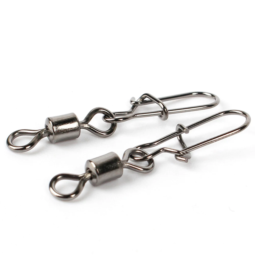 

40pcs Connector Fishing Connector Durable Lightweight AntiRust Rotating Ring for Rod Fishing Line Tools