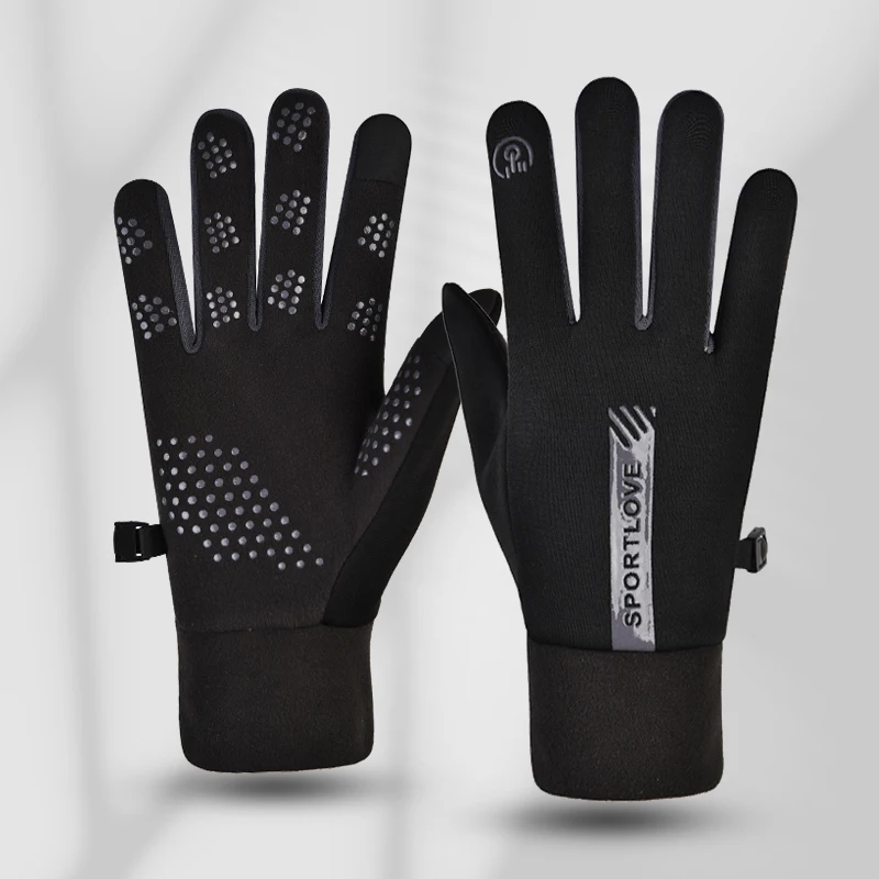 Winter Warm Gloves for Men and Women, Windproof, Waterproof, Non-Slip, Outdoor Cycling, Velvet, Thickeneded, Cold-Proof Touch Screen Gloves, Winter