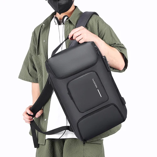 Imagen 2 del producto Mochila para ordenador portátil de viaje con carga USB, equipaje antirrobo para negocios, deportes al aire libre, Camping, escalada, mochila escolar de moda masculina