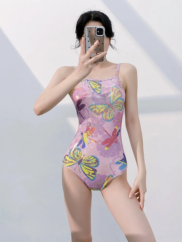 

Профессиональный слитный гоночный купальник 2025 Pink Gold Stamp iny Advanced Snorkel Bal Slimming