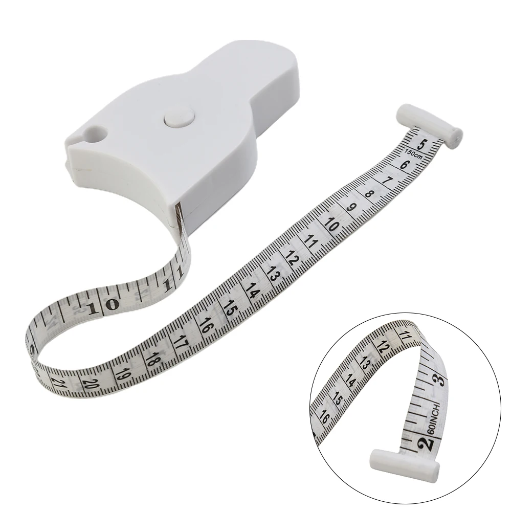 White Tape measure 150cm 8.5*5.3*2cm Plastic Retractable Waist circumference Body tape Measure tool Hot Hot sale