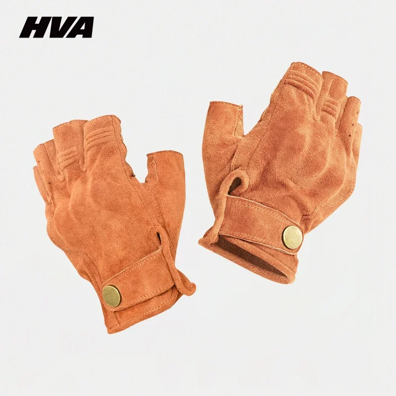 Motorcycle Fingerless Gloves Accessories Goatskin Leather Half Finger Gloves Motocross Gant Moto Guantes Moto Verano