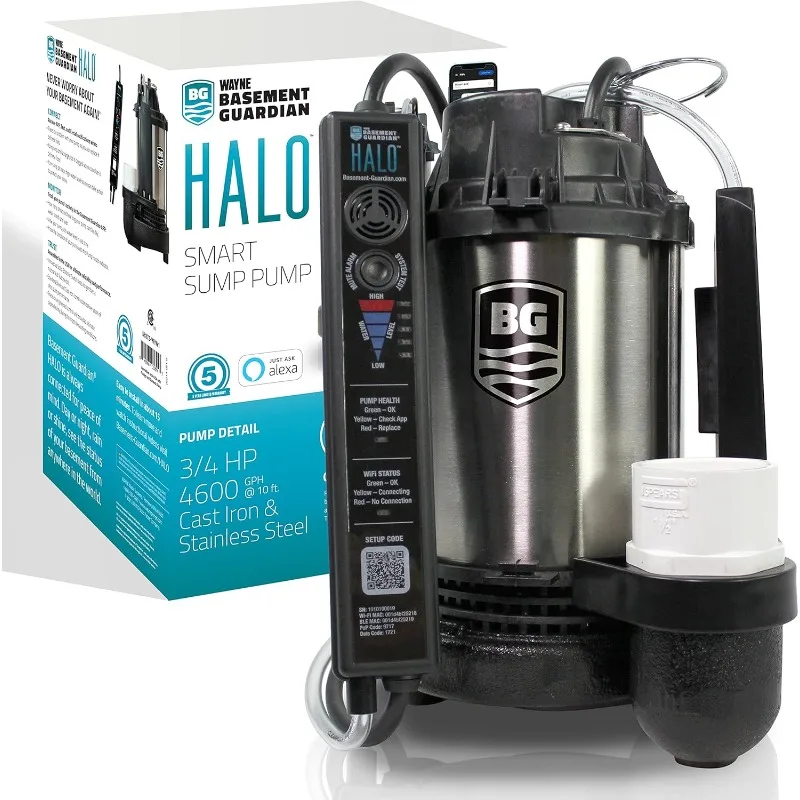 3/4 HP Basement Guardian HALO - Up to 5,490 Gallons Per Hour - Digitally Connected Sump Pump