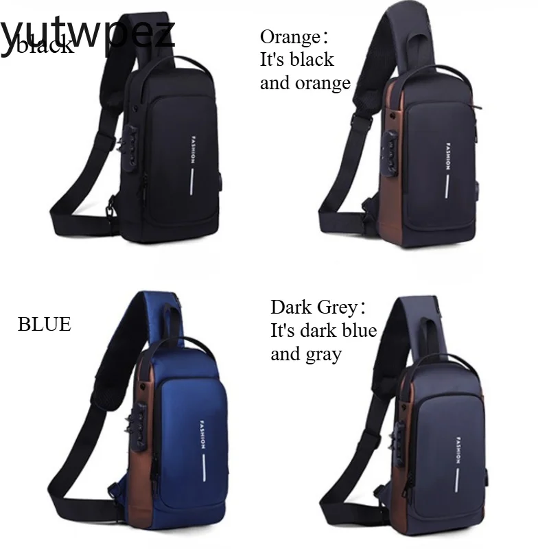 Outdoor Hiking Sport Running Men'S Anti-Theft Password Lock Chest Bag , Adjustable Shoulder Strap,Suitable Shoulder Cycling Bags