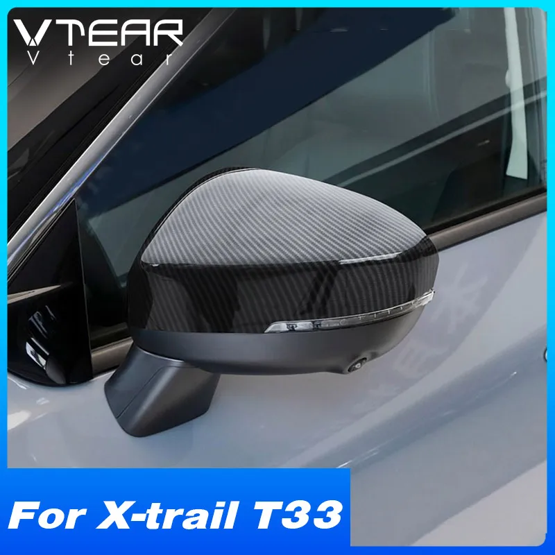 Vtear Car Rearview Mirror Cover For Nissan X-trail T33 2021-2023 Chrome Side Mirror Anti-scratch Cover Auto Accessories Products