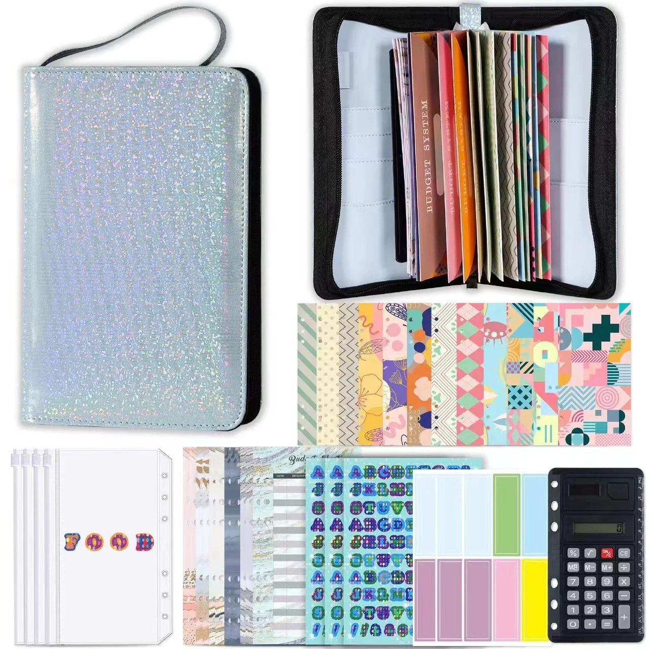 Padfolio Diary Binder Notebook and Journal with Calculator A6 Notepad Office Agenda Planner Sketchbook Ring Zipper Note Book