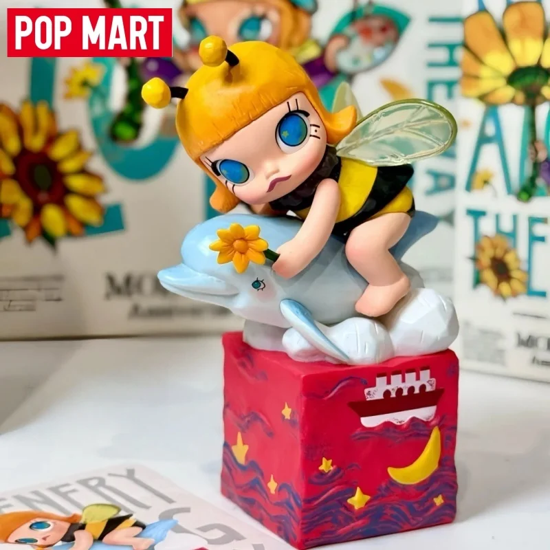 

POPMART Molly Scenery Along The Way 20th Anniversary Series: Оригинальная коллекционная фигурка-сюрприз (Blind Box) – милая художественная игрушка, декор для стола, подарок