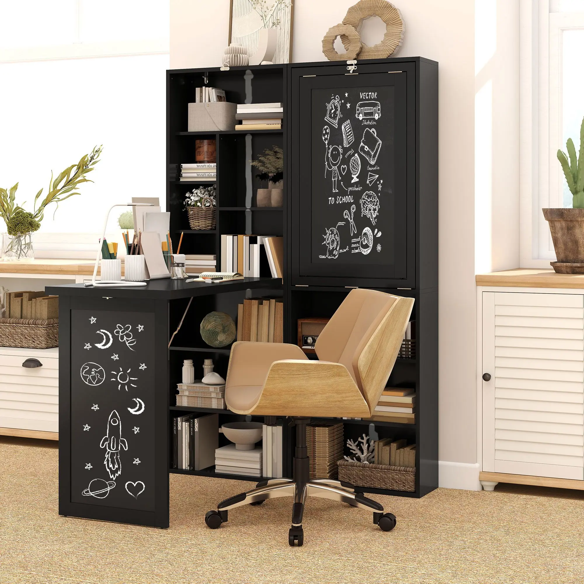 Fold-out Convertible Home Offi - đánh giá và giá Wall Mounted Desk Fold