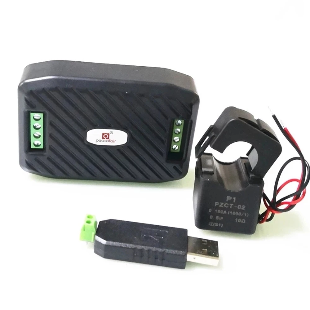 PZEM-016 متعدد الوظائف متر التيار المتناوب 80 ~ 260 فولت 100A الجهد الحالي عامل الطاقة تردد أدوات اختبار الطاقة مع سبليت CT & USB
