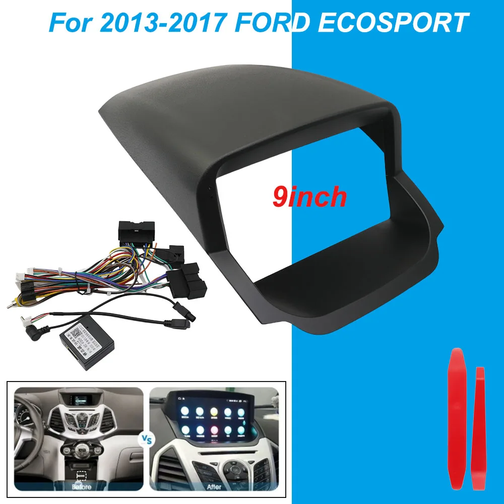 

9-дюймовый автомобильный радиоприемник для Ford Ecosport 2013-2017 Android GPS MP5 стереоплеер 2 Din головное устройство панель установка рамы приборной панели