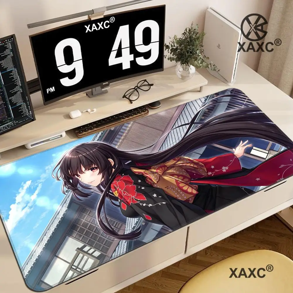 N-Nie no Hakoniwa Amine Mouse Pad Japanese Style Mystery Weird Game Large Gaming Desk Mat H Print No-Slip Lock Edge carpet XAXC