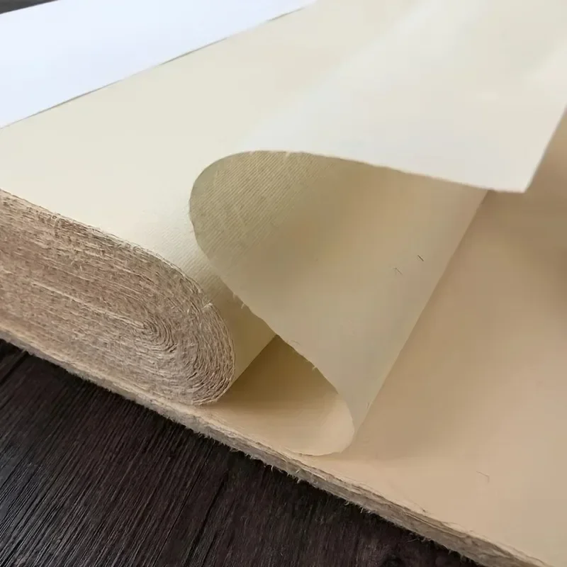 

100 Sheets of Thick Imitation Ancient Rough Edge Rice Paper, Beginner Calligraphy Practice