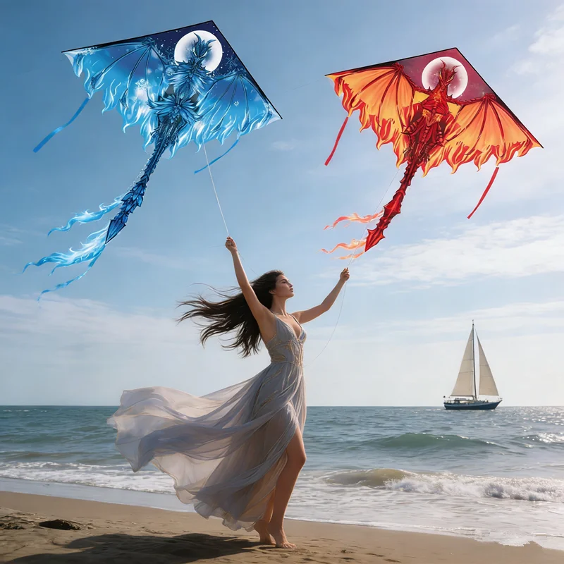 드래곤 플라이 연, 어린이 야외 놀이용 장난감, 연줄, 독수리 연, 낚시용 파라포일, 새 연, 견인 연, 릴, 풍선, 해변용