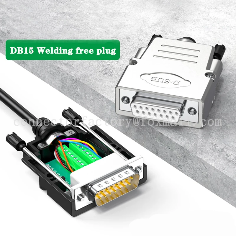 DB15 Connector D-SUB Adapter 15 Pin Breakout Board Male Terminal Adapter Board Module 15 pin Connector Plug with Case Sub Board