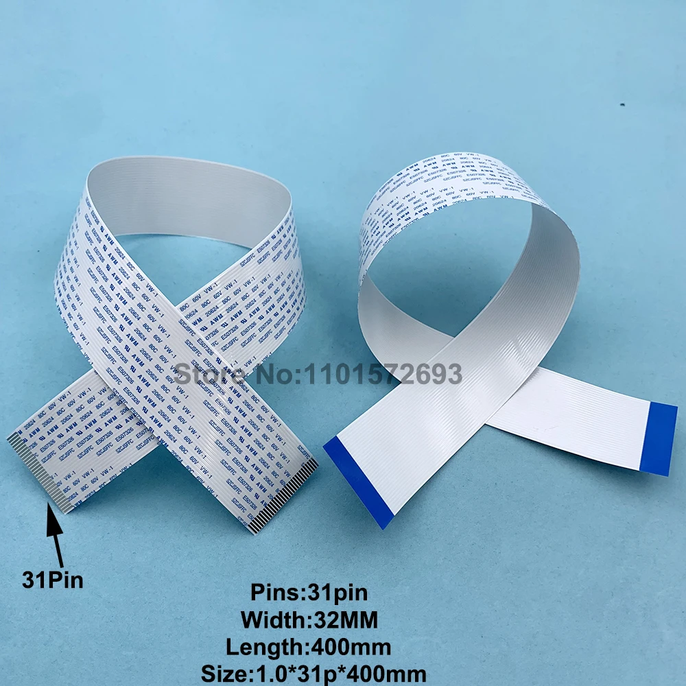 10PCS For Epson DX5 Print Head Cable FFC Flat Data Cable for Skycolor Allwin Xuli Aifa Witcolor Human Plotter 31Pin 31p 400MM