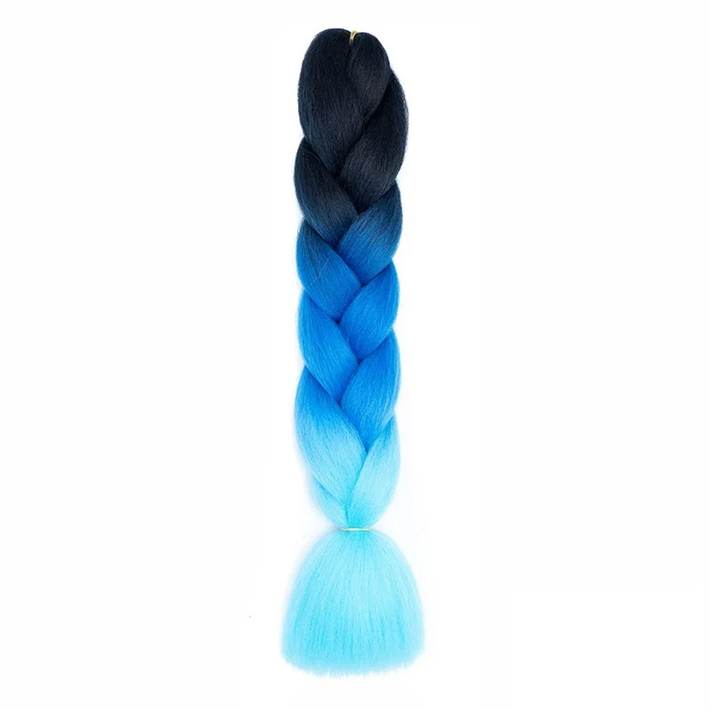 24 inch synthetische lange rechte yaki vlechten haar ombre vlechthaar jumbo regenboog vlecht haarverlenging voor vrouwen doe-het-zelf haar