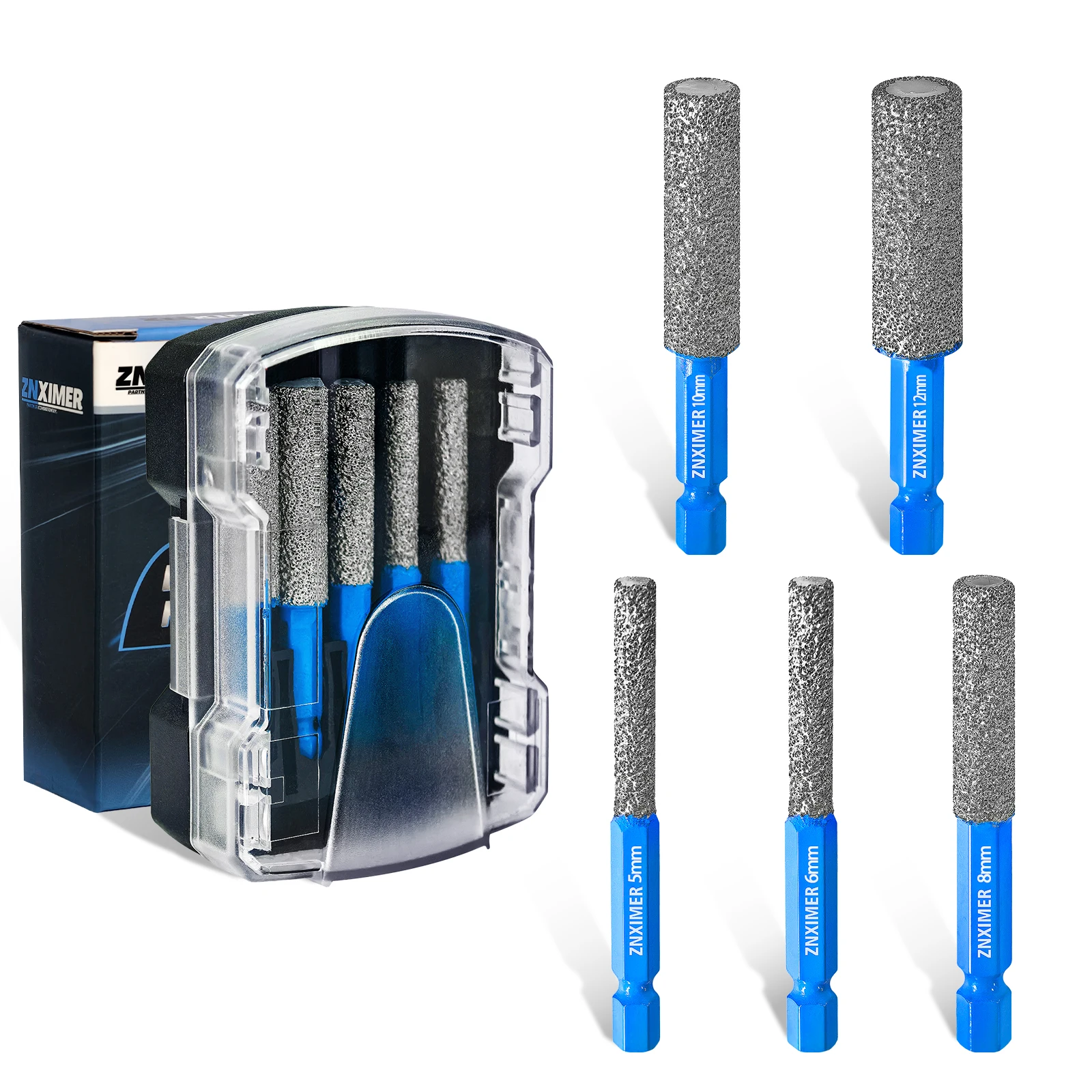 

Набор алмазных сверл, сверла для плитки для керамики, стекла, фарфора, мрамора, гранита, с универсальным сверлением и фрезерованием