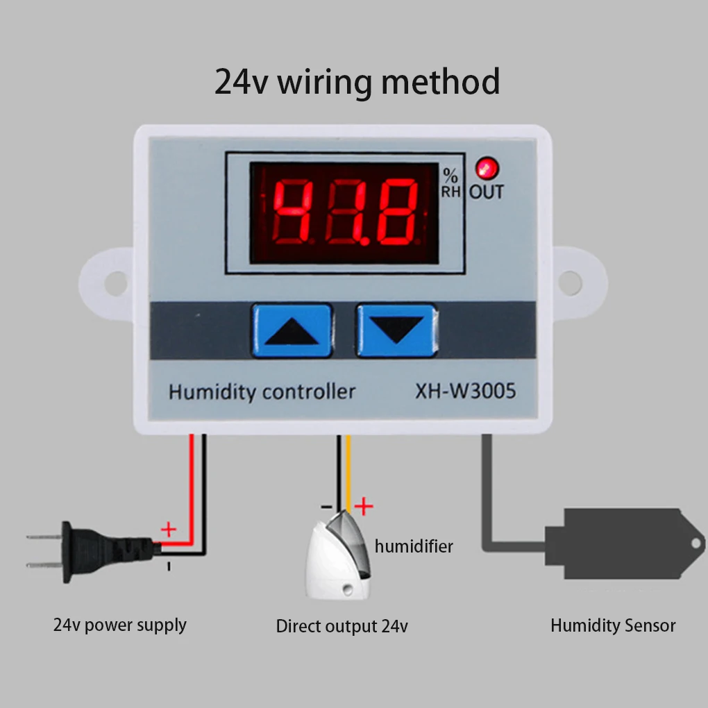 Digital Humidity Controller XH-W3005 12V 24V 220V Humidistat Hygrometer Humidity Control Switch regulator + Humidity senso