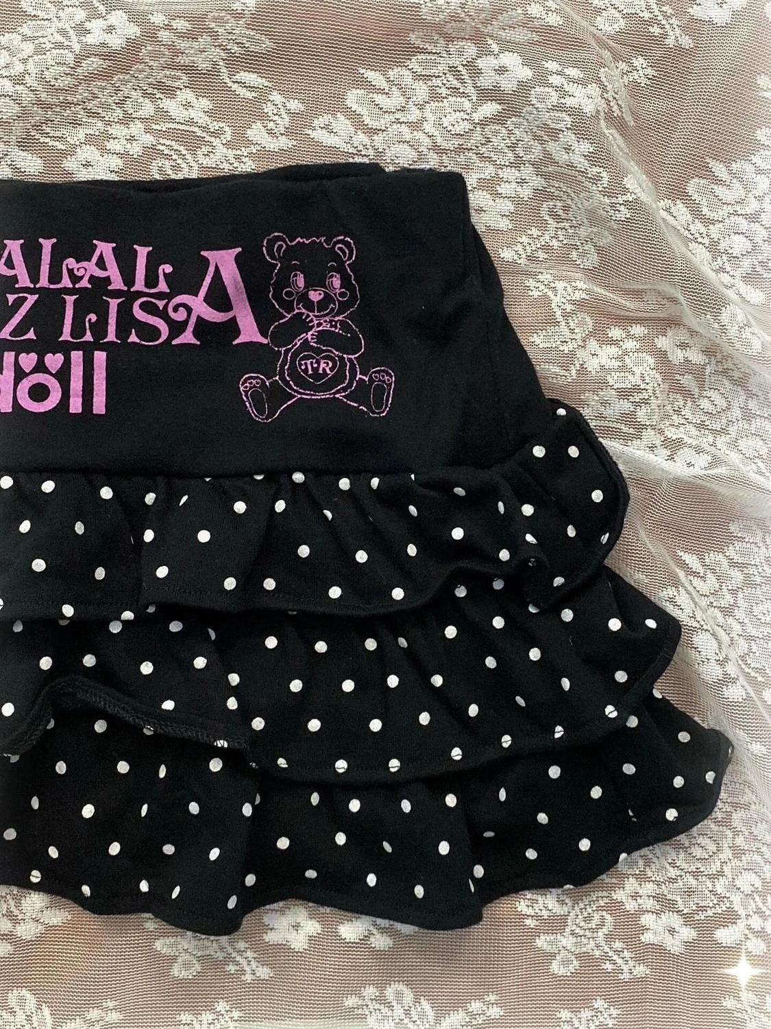 Kawaii Y2K Sweet Cute Girl Lolita Japanese Kawaii Dot Tiered TuTu Skirt Princess Cuteore Mini Skirt Aesthetic Gyaru Puff Skirts