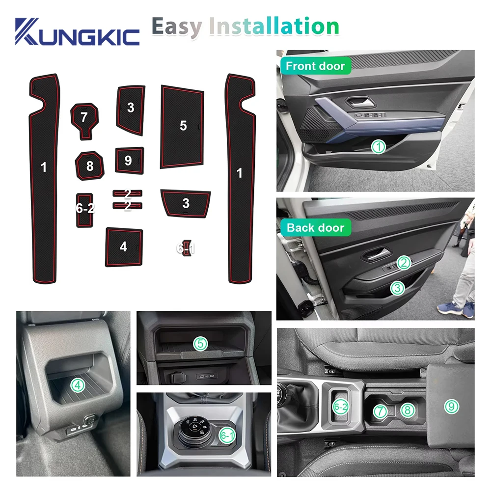 For Dacia Duster 3 2024 2025 Anti-slip Slot Pad Car Door Groove Mat Auto Interior Trim Dacia Duster3 Accessories