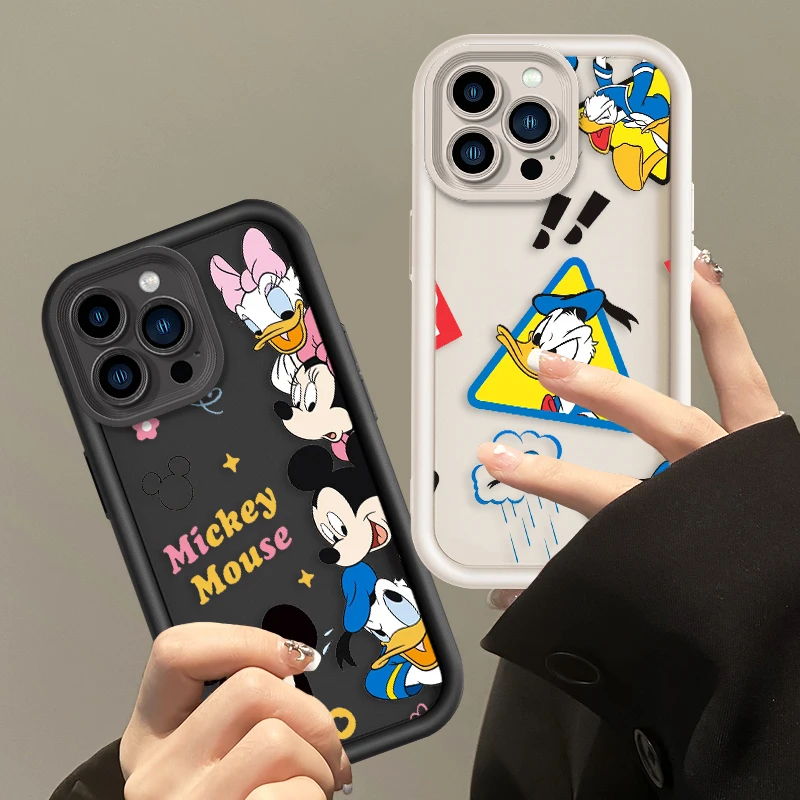 Disney Mickey Donald Ente für Apple iPhone 15 14 13 12 11 Mini XS XR X 8 7 Pro Max plus Soft Eye