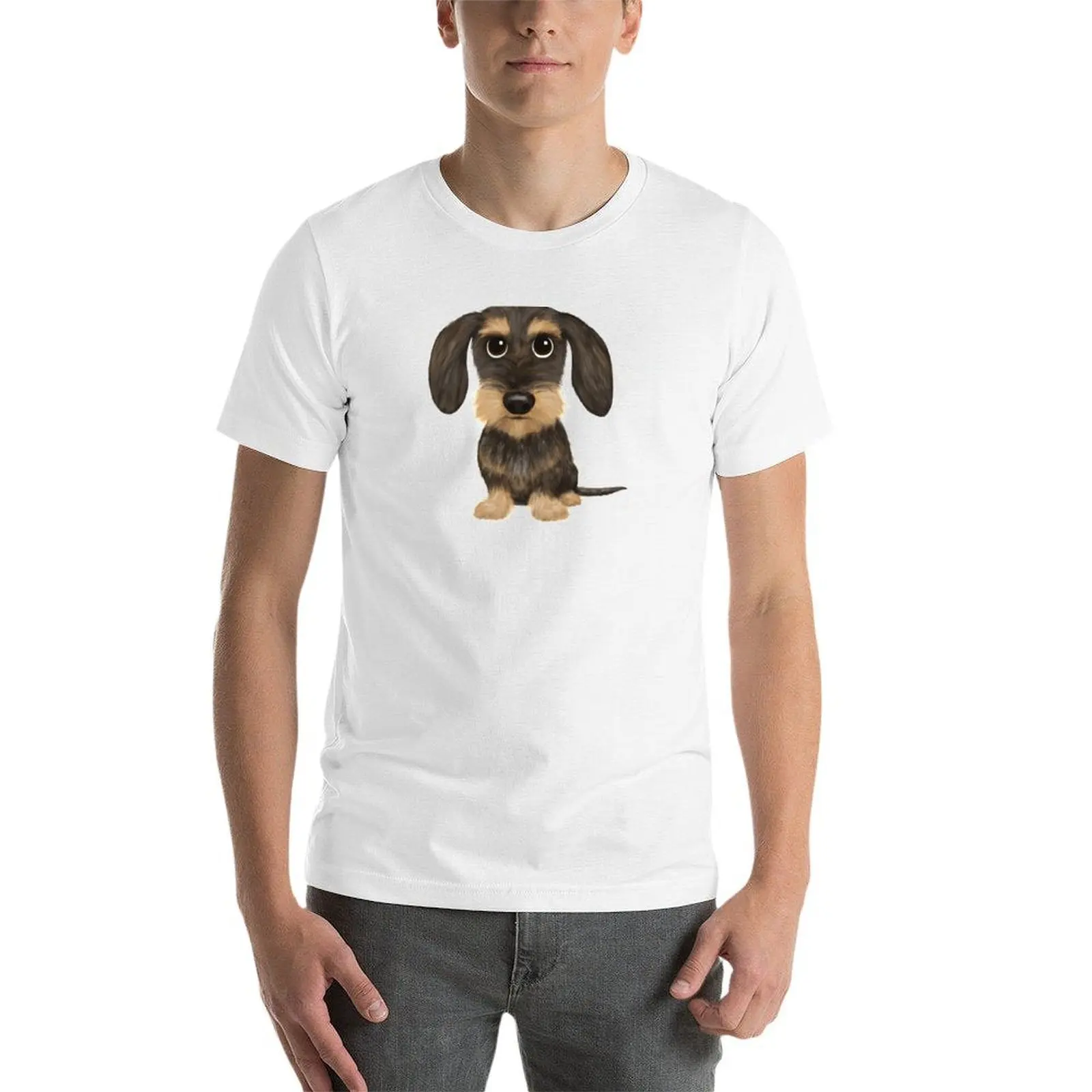 ألماني ذو شعر سلكي |   لطيف سلك الشعر كلب وينر |   تي شيرت الخنزير البري وتان تيكل تي شيرت مطبوع حسب الطلب