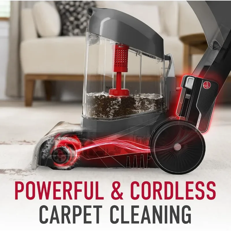 Hoover ONEPWR SmartWash Cordless Carpet Cleaner Machine, Deep Cleaning Carpet Shampooer Machine