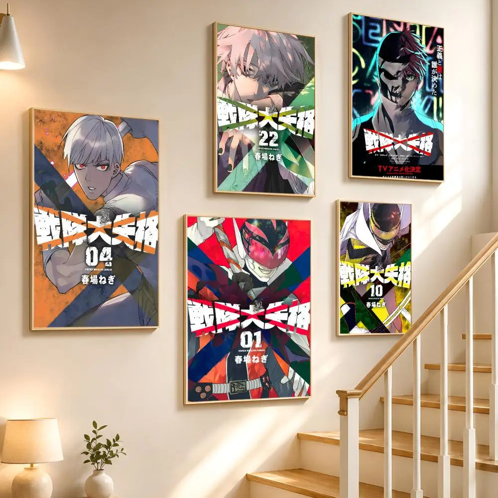 Anime Hero Comedy Loser Ranger Poster High-definition waterproof stickers, suitable for home décor,holiday decorations