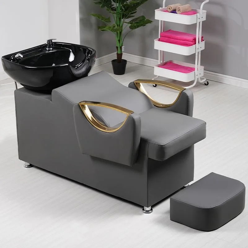 Spa Shampoo Bed Modern Shampoo Chair Bowl Bed Salon Furniture Lay Down Washing Salon Thai Hair Washing Massage Shampoo Bed