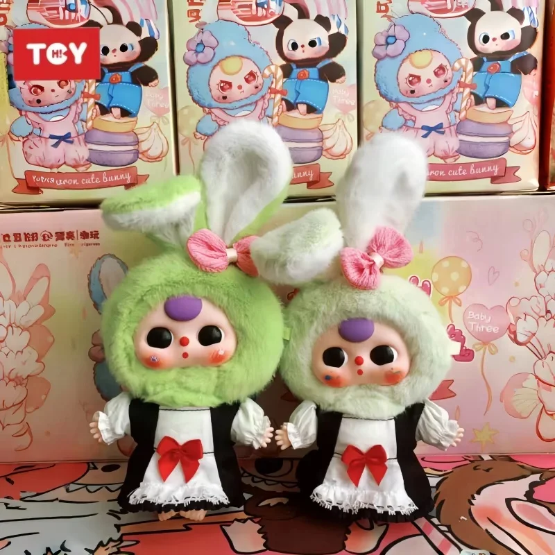 In Stock Genuine Blind Box Baby Three Macaron Small Rabbit Fur Plush Fashionable Kid'S Toy Decoration Ornaments Birthday Gifts