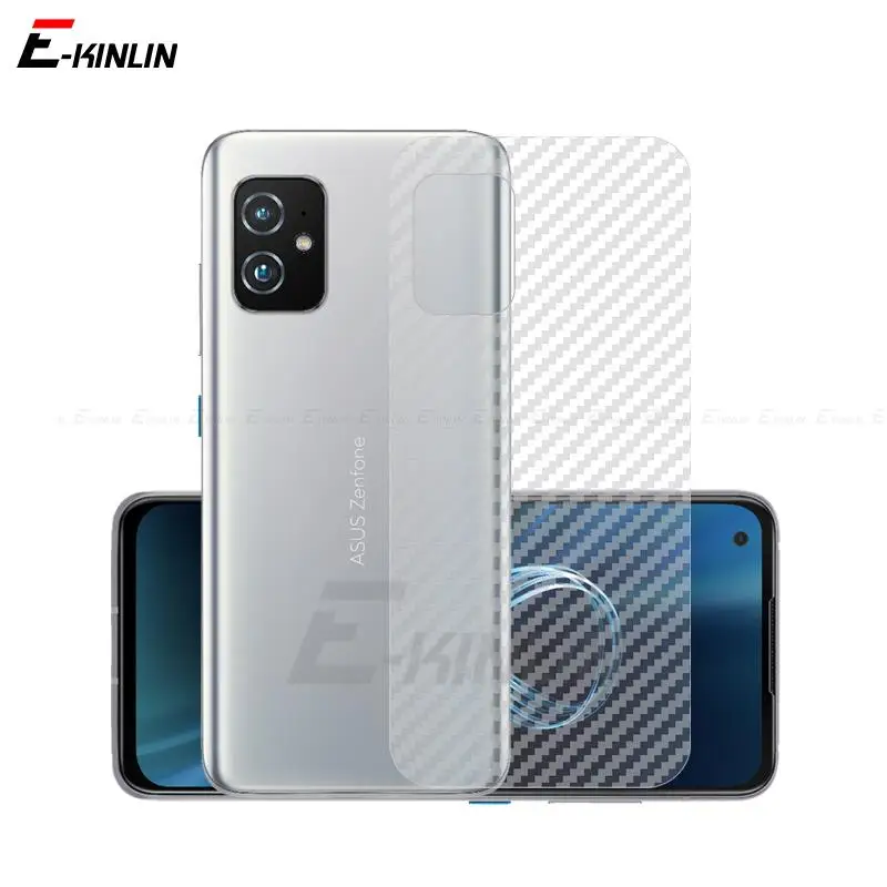 Мягкая защитная пленка для задней панели для ASUS Zenfone 10 9 8Z 8 ZS590KS Flip ZS672KS 3D наклейка из углеродного волокна, не закаленное стекло