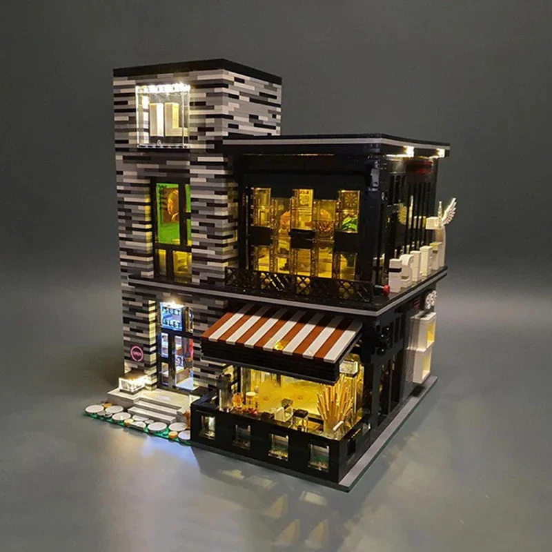 3980PCS 펍 & 레스토랑 크리 에이 티브 빌딩 블록 장난감 어린이 운영 능력 향상 창의력 MOC 건설 생일 선물