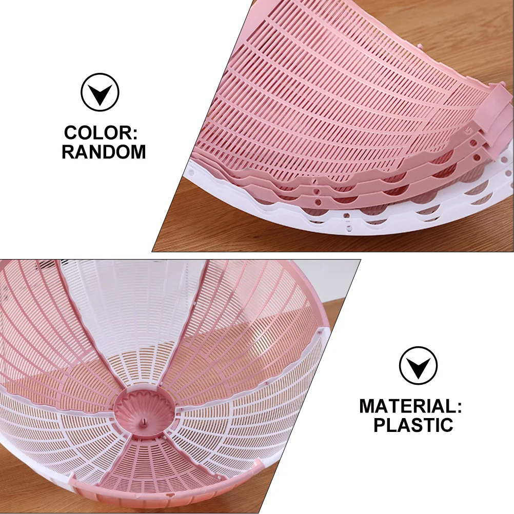 

Round Type Food Cover Tent Detachable Plastic Mesh for Outdoor Parties Random Color Food Cover Kitchen Supplies