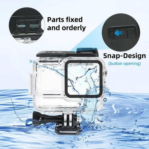 Imagen 2 del producto Carcasa impermeable para Insta360 Ace Pro 2 y Ace Pro - Protector de estuche de buceo Diseño liviano para protección subacuática de 60M