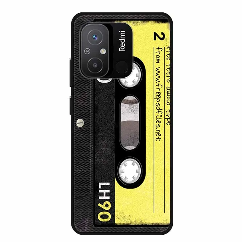For Xiaomi Redmi 12C Case Popular Picture Black Silicone Soft Back Cover Case For Redmi 12C Phone Case Cover Redmi12C 12 C Coque