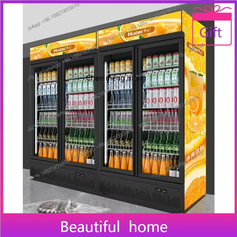 

Шкаф-витрина для пива и напитков, холодильник, коммерческий однодверный шкаф с воздушным охлаждением, шкаф для хранения образцов, холодильник H