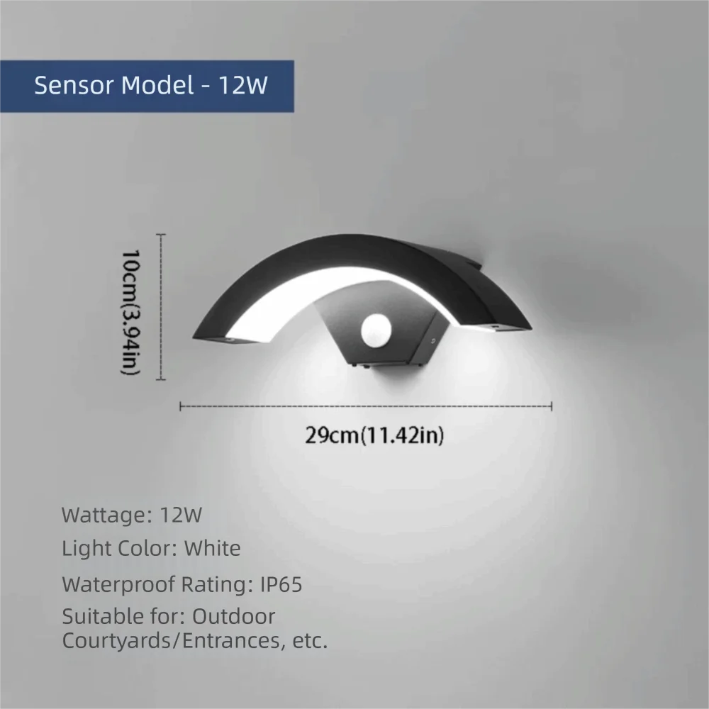 

Modern Design LED Wall Lamp Waterproof Motion Sensor Waterproof Wall Light LED Induction PIR Motion Sensor Lamp Corridor