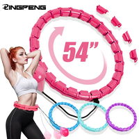 Slimming Hoop With Weight Exercise Weights Sport Sports Hoop Waist Trainer Exercise At Home Fitness Belly Abdominal Adjustable