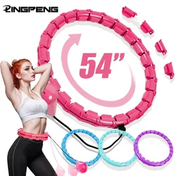 Slimming Hoop With Weight Exercise Weights Sport Sports Hoop Waist Trainer Exercise At Home Fitness Belly Abdominal Adjustable