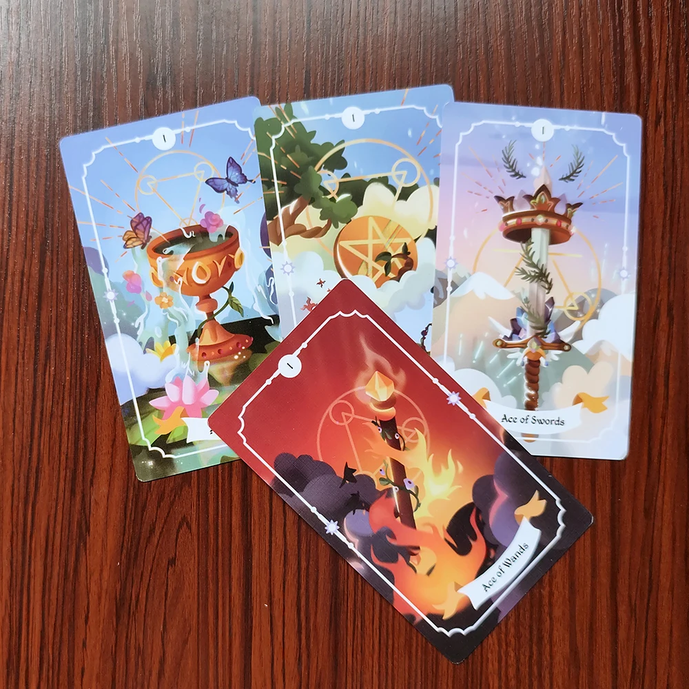 12x7cm An enchanting 78-cards Тarot Deck, designed with magical and charming witchy illustrations with Guide Book