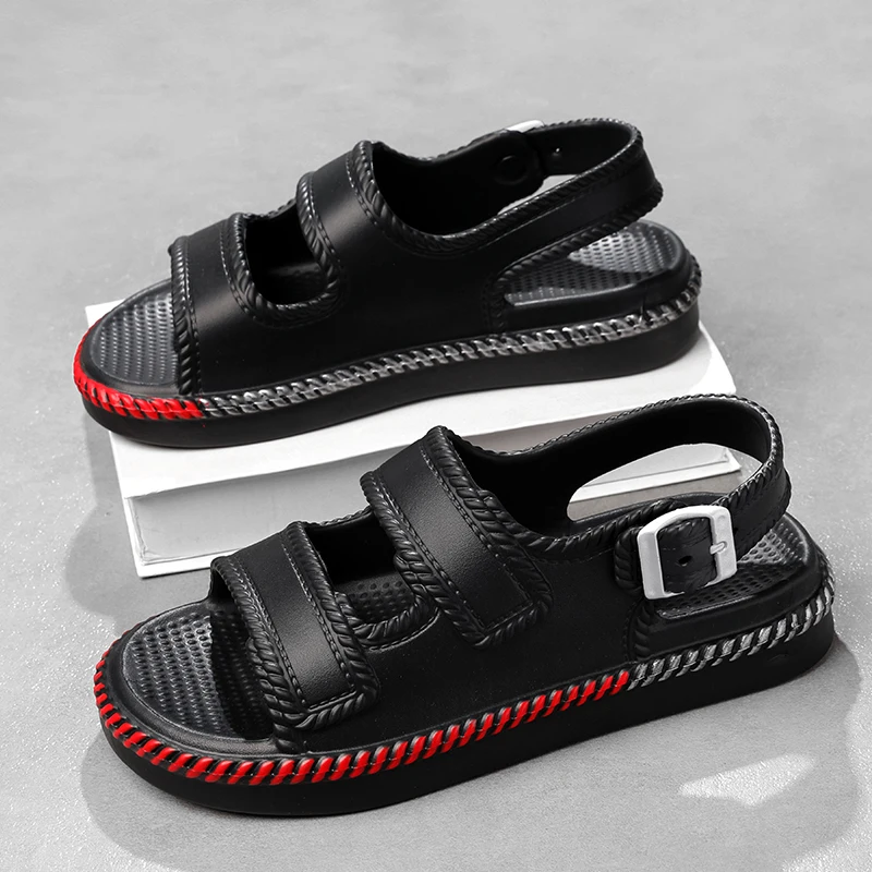 

Sandals Men's Summer New Outerwear EVA Soft Sole Non-slip Pedaling Outdoor Wading Sports Casual Beach Shoes Slippers
