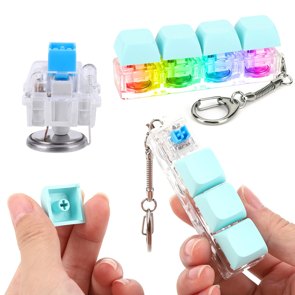 

Keyboard Decompression Toys 4 Keys Keyboard Fidget Toy with LED Light Keyboard Cube Toy for Adult To Relief Stress Pass The Time
