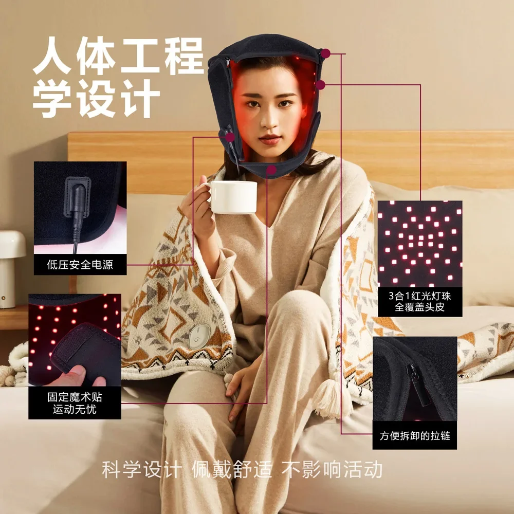 for Red Light Hair Growth Cap, Near-infrared Light Heating, Anti-hair Loss Hair Care Head Physiotherapy