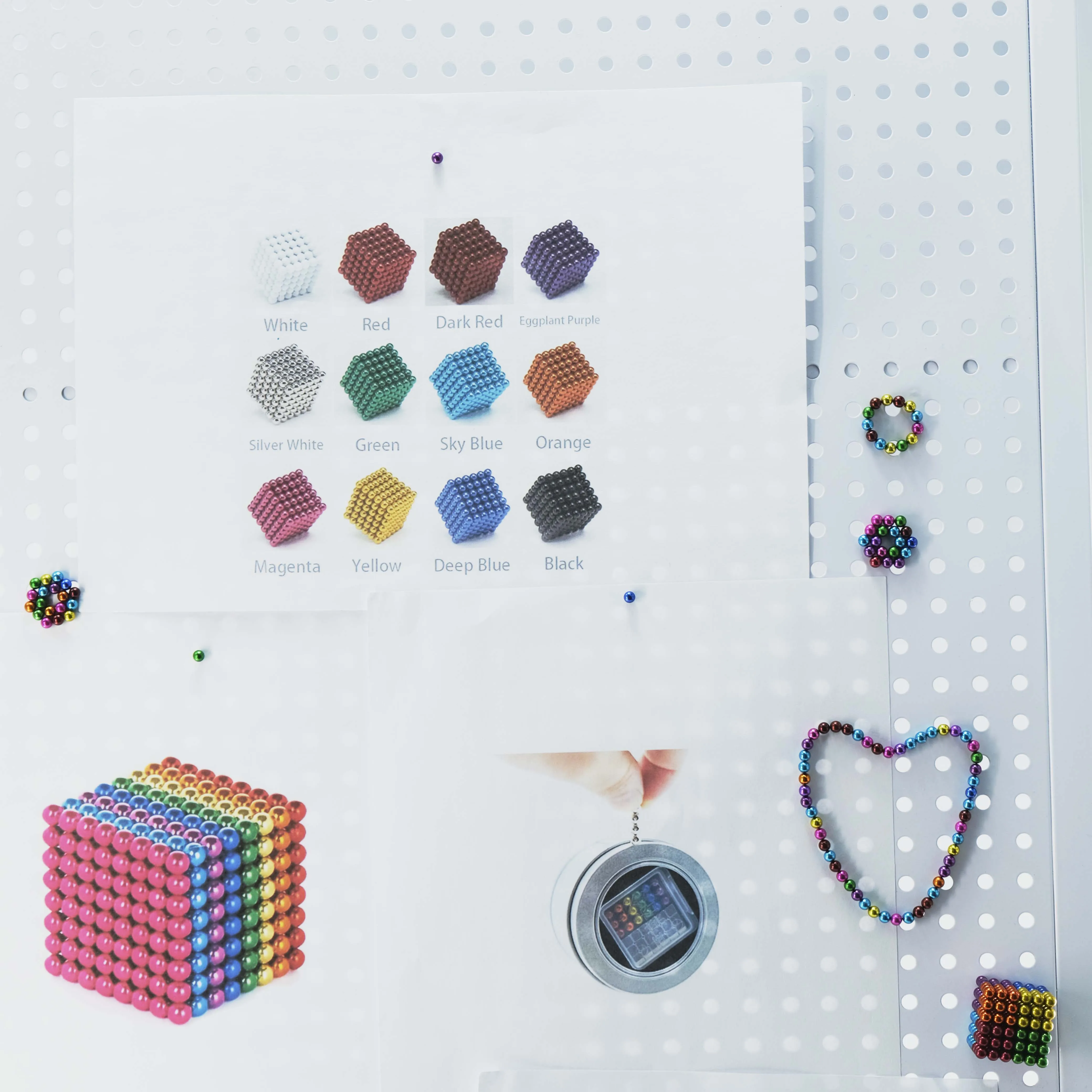 5 مللي متر الملونة جولة المغناطيس الكرة الخرز قوي المغناطيسي دفع دبوس مثالية للثلاجة المغناطيسي التصحيح المنزل مكتب خريطة صور ديكور ذاتي الصنع #3