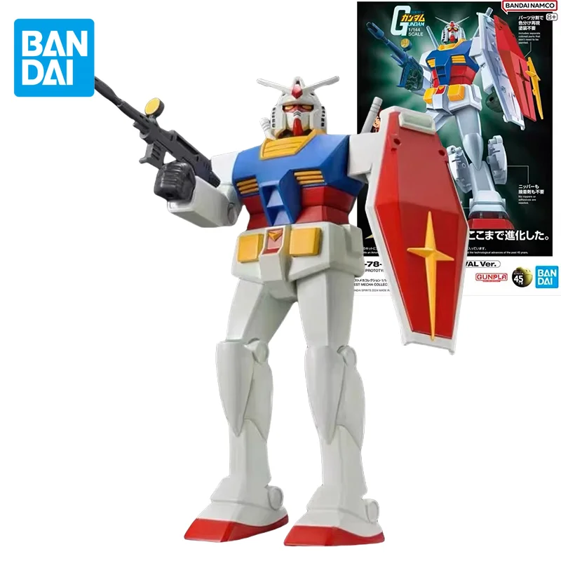 Bandai Original Anime Figure GUNDAM RX-78-2 GUNDAM REVIVAL Ver. Action Figure Toys for Kids Gift Collectible Model Ornaments