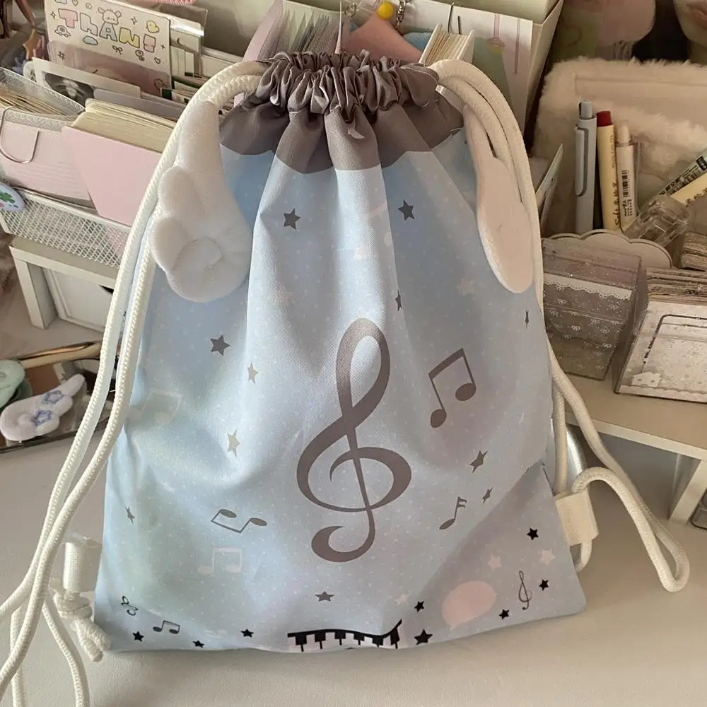 

Сумка для рисования веревки, рюкзак, большая вместительная сумка с цветочным принтом, декор, мягкая сумка, оригинальная белая упаковка, универсальный чехол, складная сумка